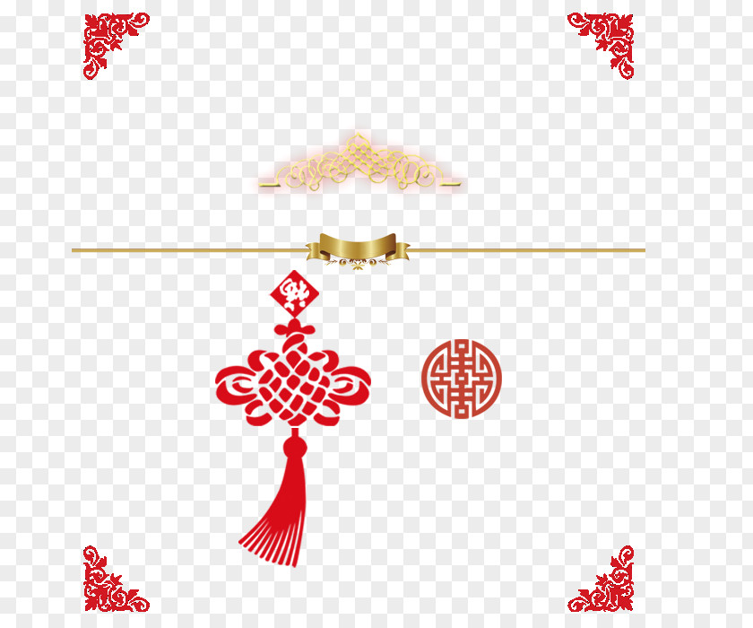 Chinese New Year Decorative Motifs Knot Chinesischer Knoten Cdr Clip Art PNG