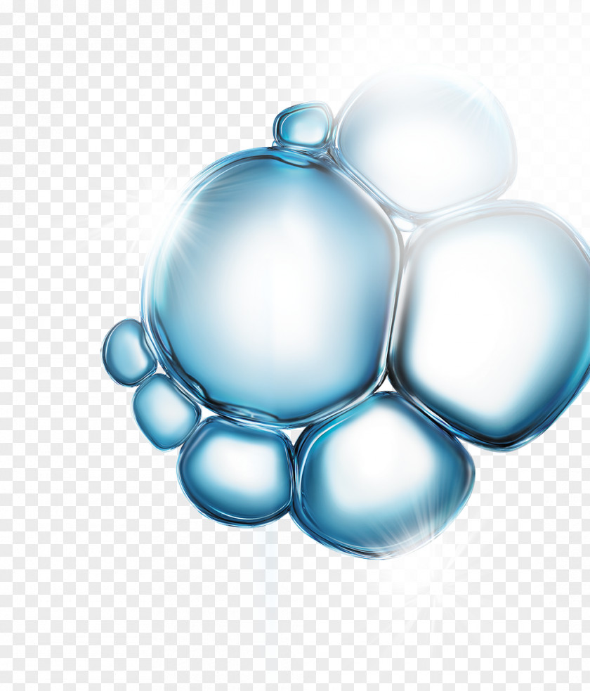 Cosmetics, Water Molecules, Light Blue Poster Cosmetics Cosmetology Advertising PNG