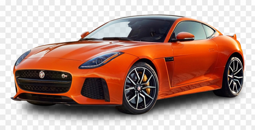 Orange Jaguar F Type SVR Coupe Car 2018 F-TYPE 2017 PNG