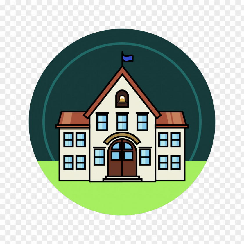 Tableware Mansion School Building Cartoon PNG