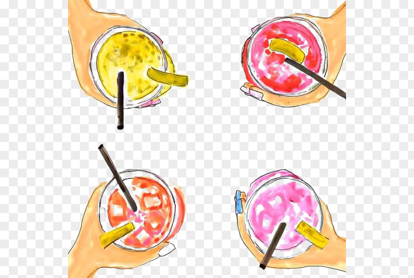 Hand-painted Juice Drink Clip Art PNG