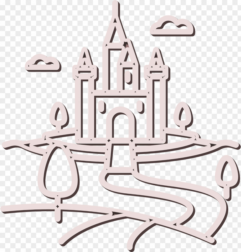 Lineal Landscapes Icon Fortress Castle PNG
