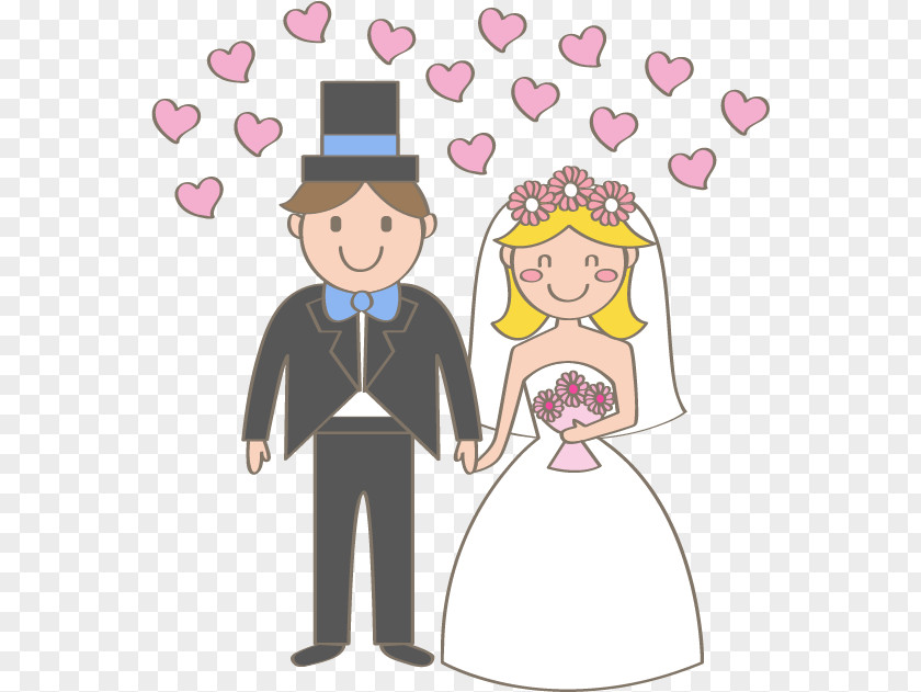 Lovely Wedding Marriage Illustration PNG