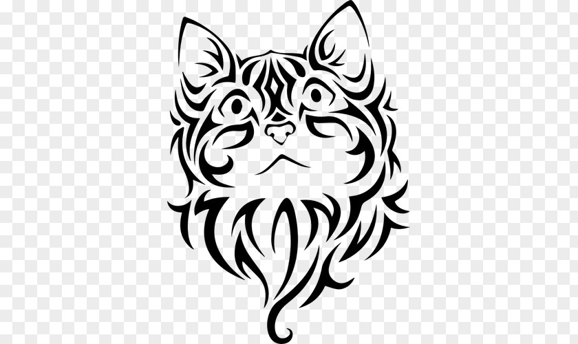 Tribal Cat Tattoo PNG clipart PNG