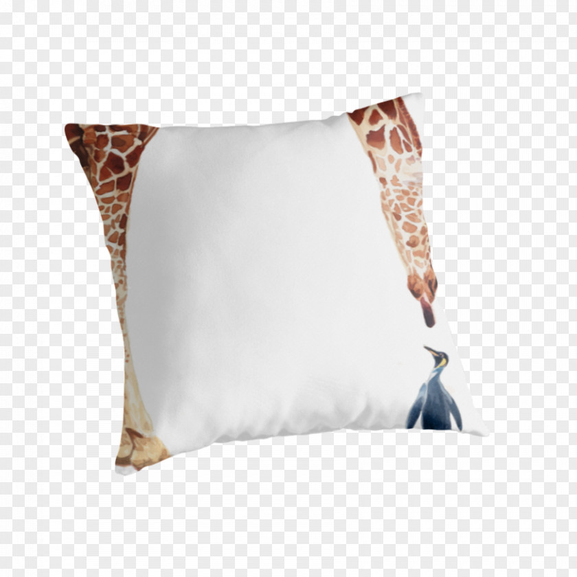 Watercolor Giraffe Throw Pillows Cushion Linens PNG