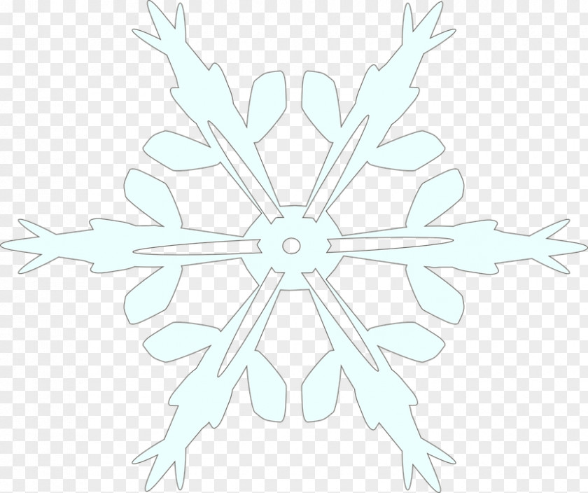 Line Symmetry Snowflake Pattern PNG