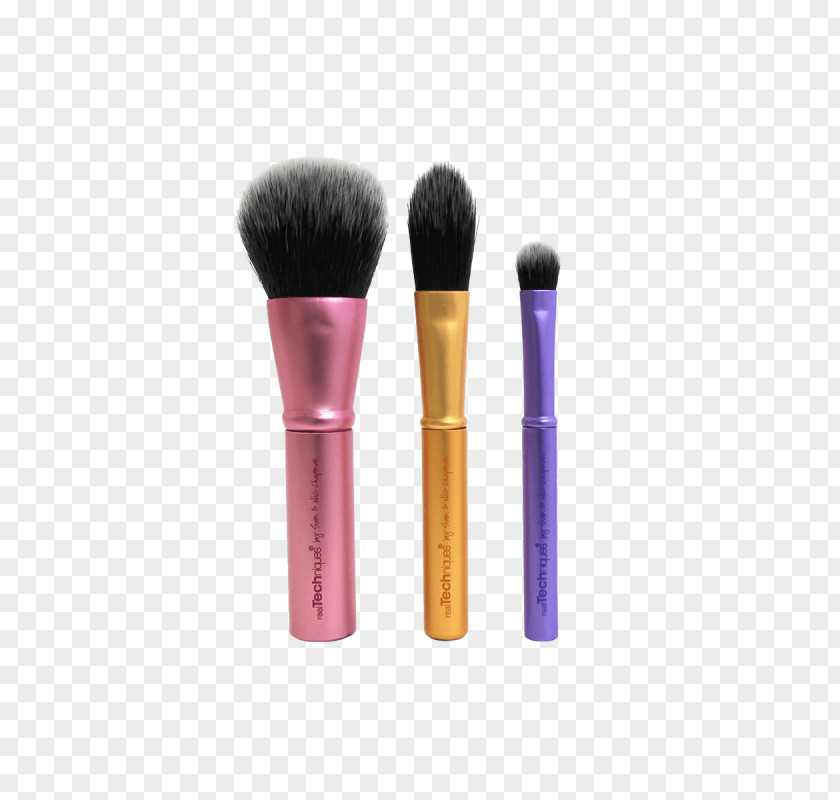 Real Techniques Retractable Bronzer Brush Paintbrush Makeup Duo Fiber Collection PNG