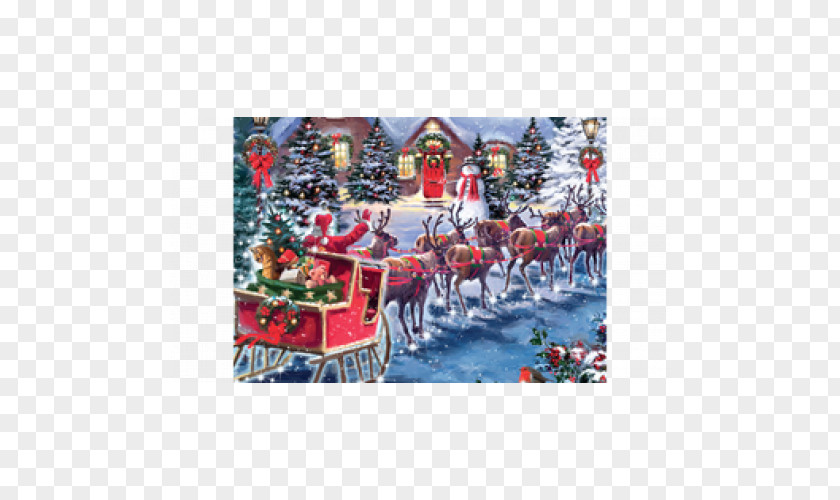 Santa Claus Christmas Village Tree Holiday PNG