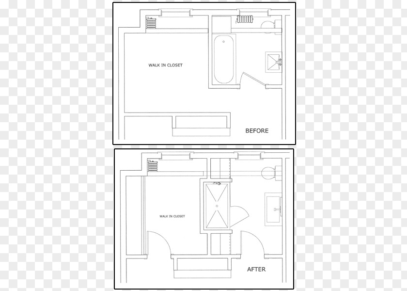 Bathroom Interior Drawing Paper Plan PNG