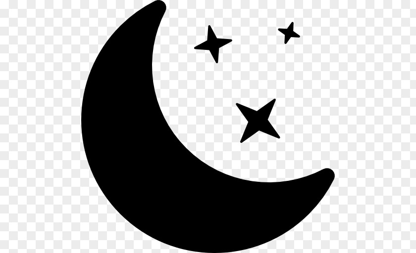 The Seventh Evening Of Moon Lunar Phase Star And Crescent Clip Art PNG