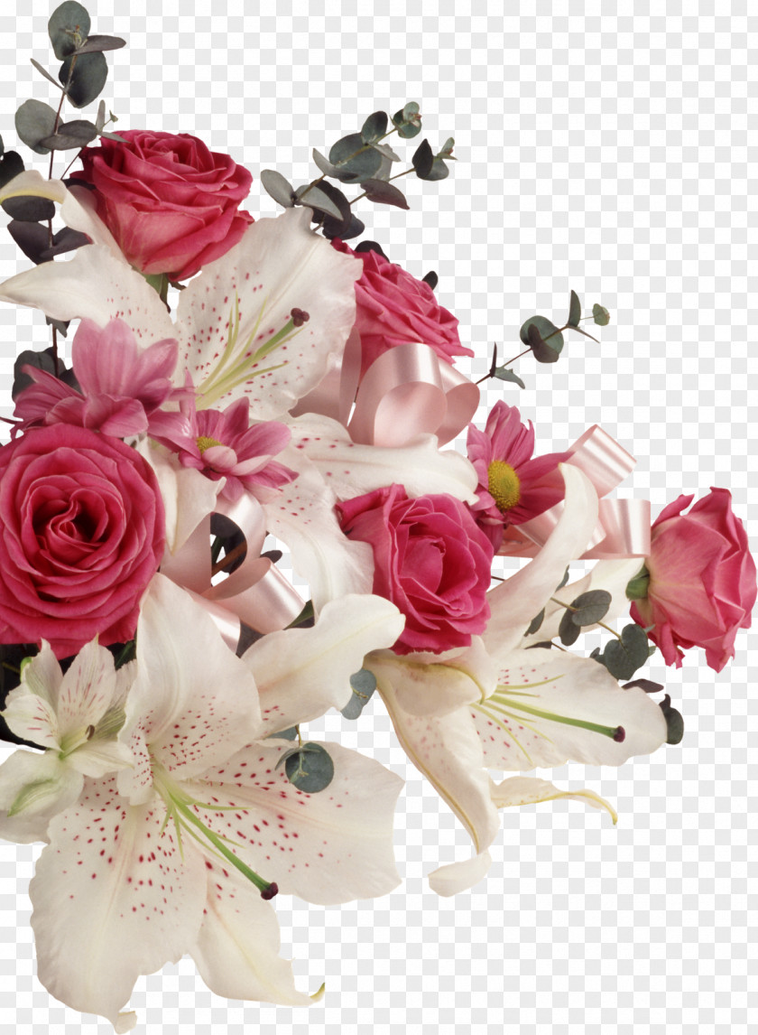 Painted Flowers Paper Flower Bouquet Rose PNG