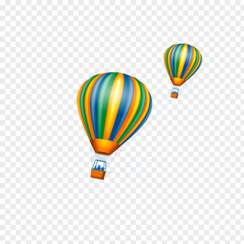 Striped Hot Air Balloon PNG