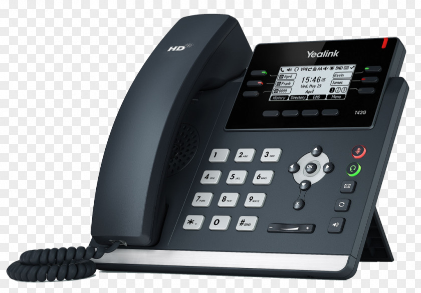 Yealink SIP-T42G VoIP Phone Session Initiation Protocol YEALINK T42S Telephone PNG