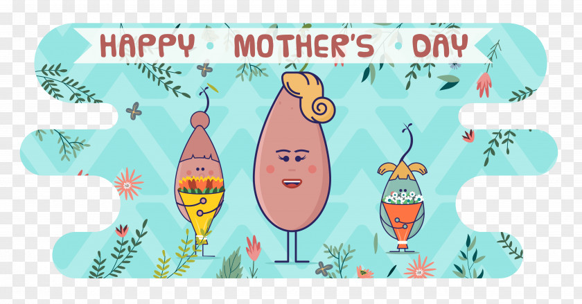 Mothers Day Cartoon Animal Font PNG