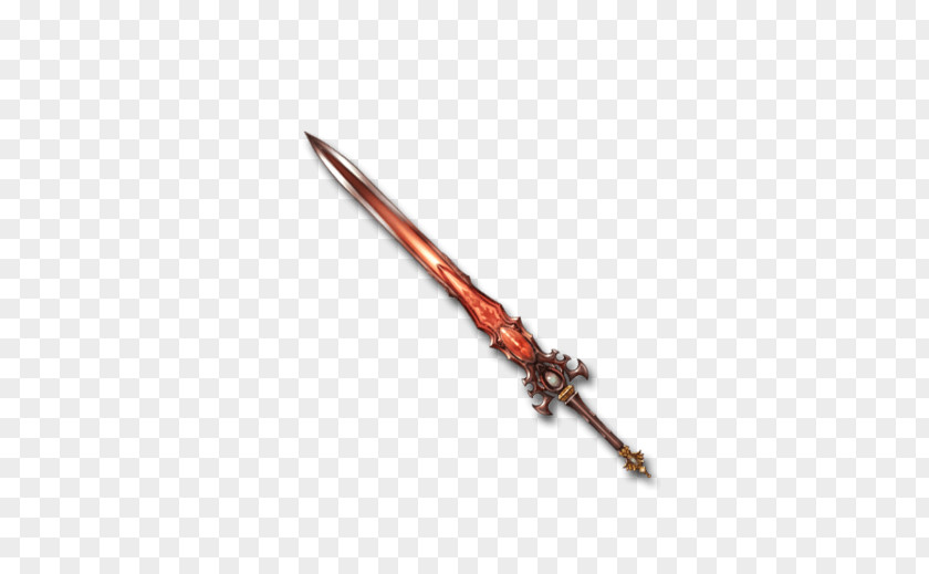Orange Sword Granblue Fantasy Flaming Melee Weapon PNG