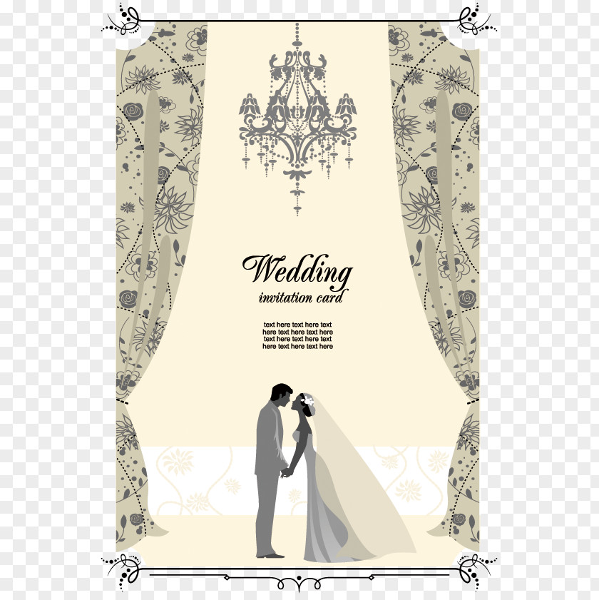 Wedding Valentine Illustration Invitation Clip Art PNG