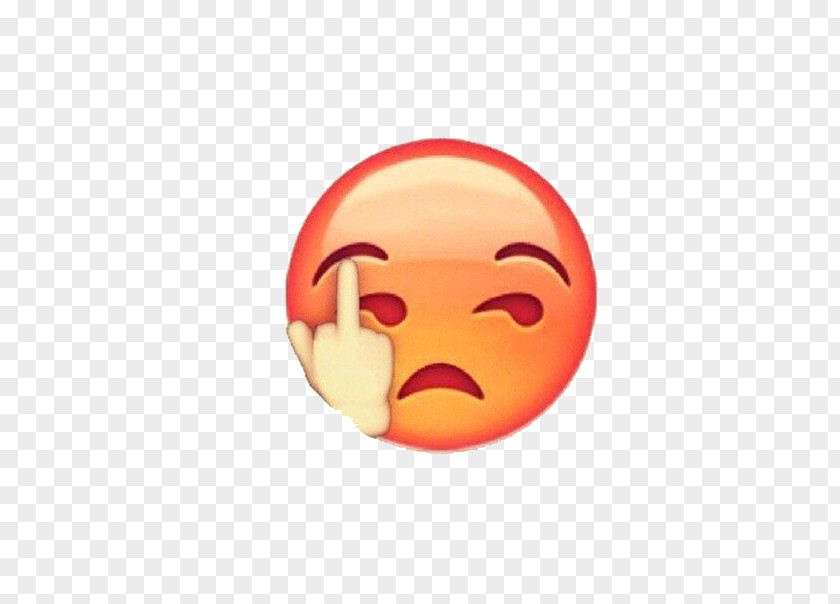 Emoji Mood Middle Finger Smiley PNG