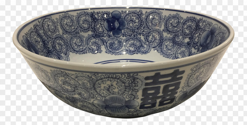 Glass Bowl Blue And White Pottery Ceramic Porcelain PNG