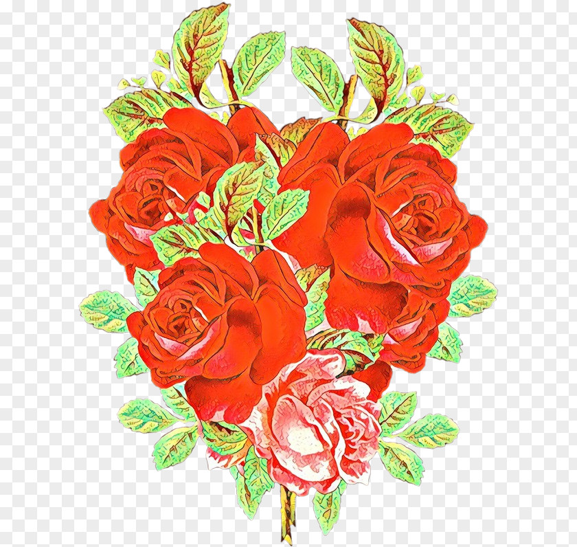 Orange Floribunda Garden Roses PNG
