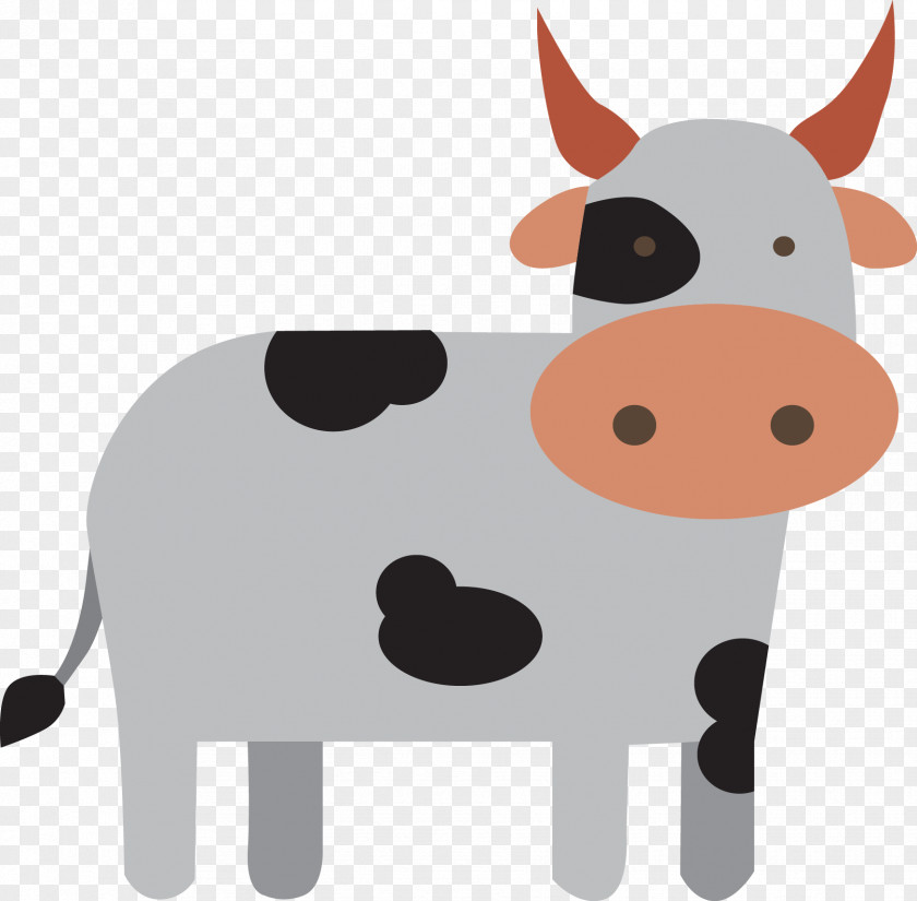 Simple Vector Cow Cattle Horse Euclidean Clip Art PNG