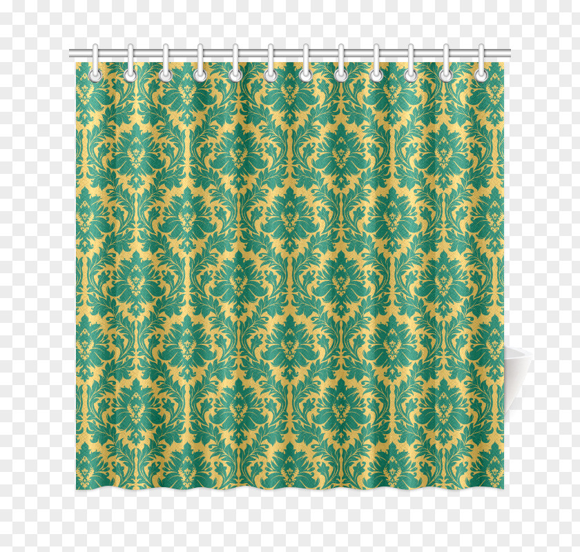 GREEN CURTAIN Place Mats Rectangle Turquoise PNG