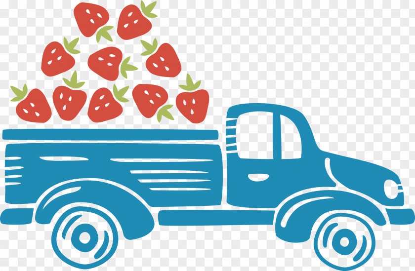 Strawberry Truck Autumn Fruit PNG