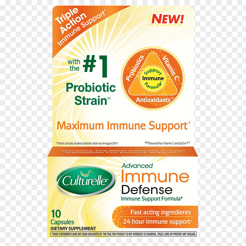 Girls Night Out Culturelle Advanced Immune Defense Supplement, 10 Count Brand Font Line System PNG