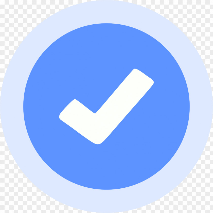 Blue Checkmark Facebook Social Media Verified Badge Logo Vanity URL PNG