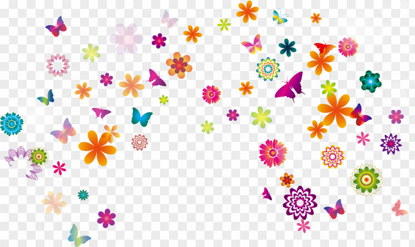Colorful Butterfly Color Point Circle PNG