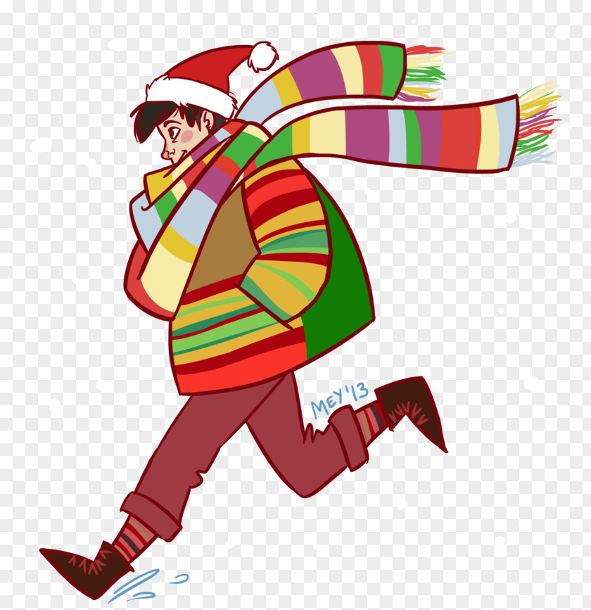 Rash Christmas Day Character Cartoon Drawing Illustration PNG