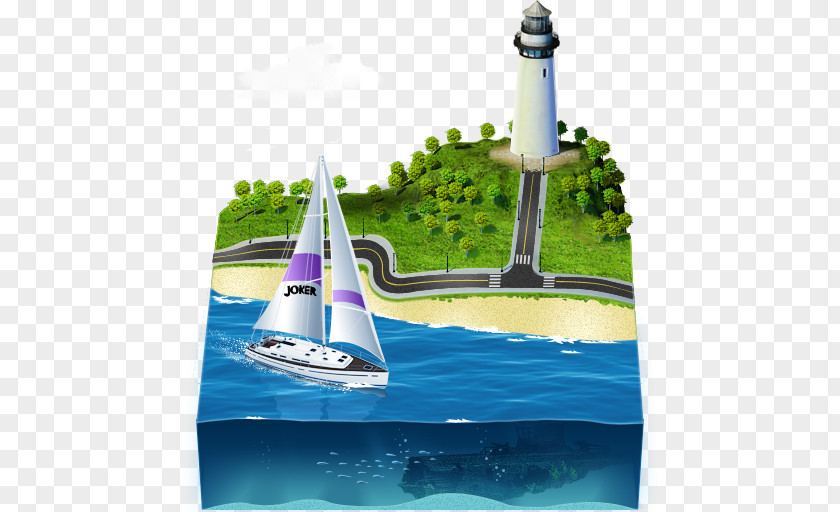 Sailing Ship Lighthouse Yacht Water Transportation Resources PNG