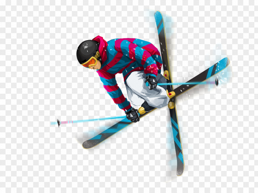 Skiing Ski Poles Winter Sport Freestyle Skier PNG