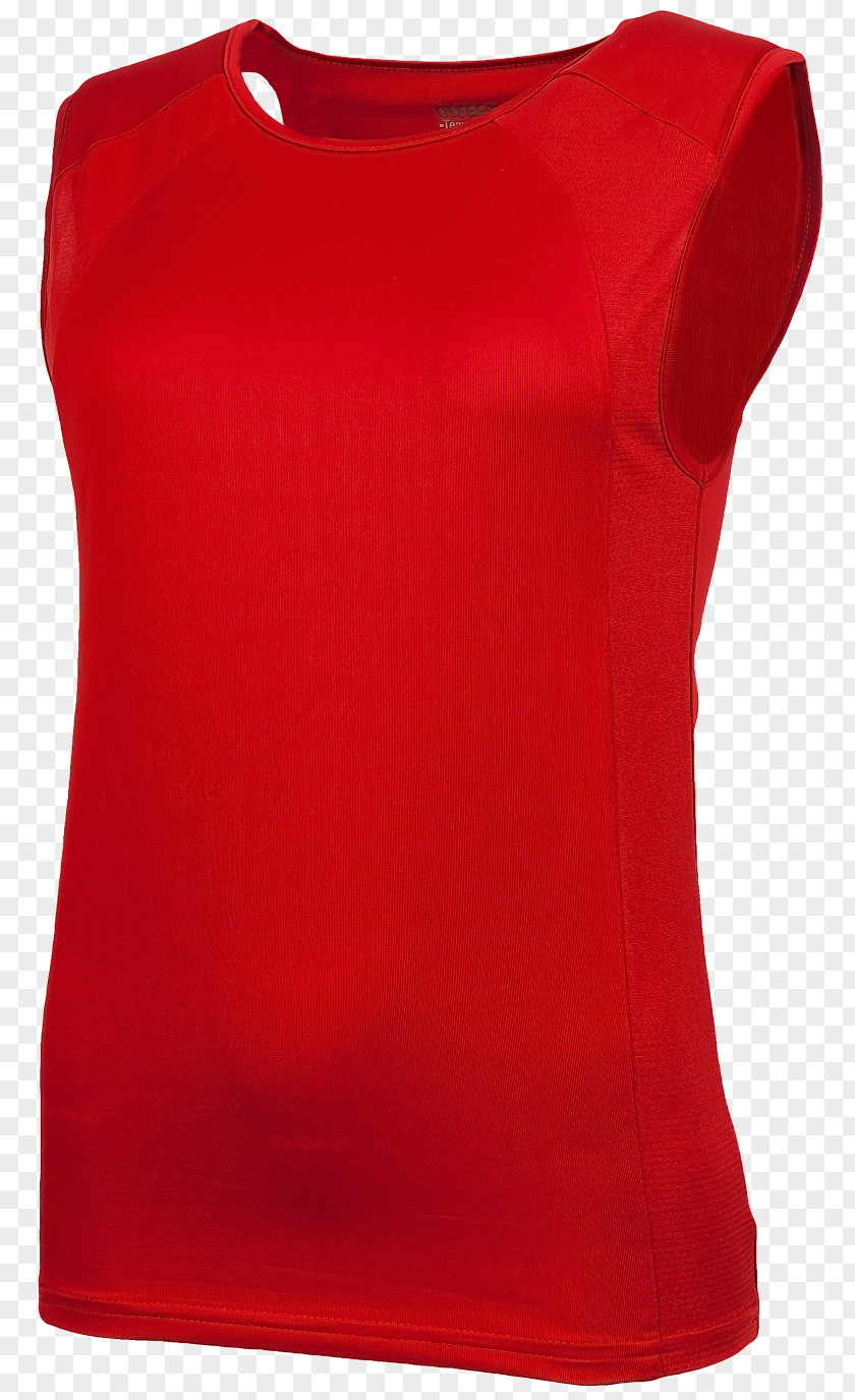 T-shirt Gilets Red Sleeveless Shirt PNG