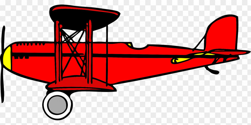 Airplane Fixed-wing Aircraft Clip Art Biplane Openclipart PNG