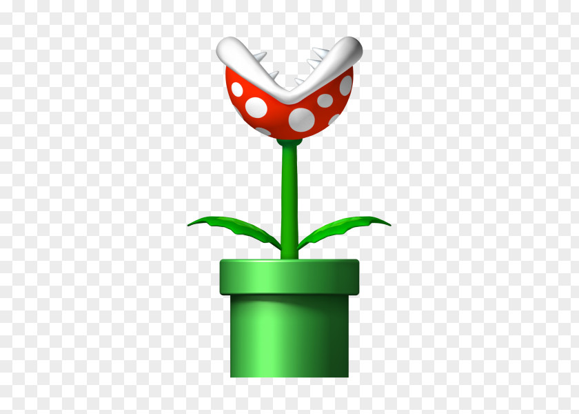 Mario Bros Super Bros. New Piranha Plant PNG