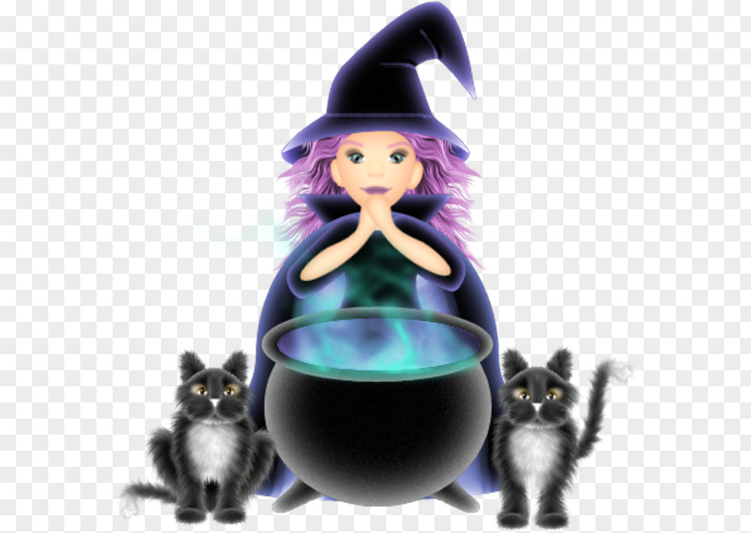 Small To Mediumsized Cats Animation Witch Cartoon PNG