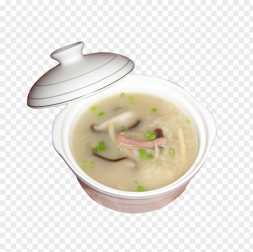 Mushrooms And Chicken Porridge Leek Soup Congee Mushroom Pie PNG
