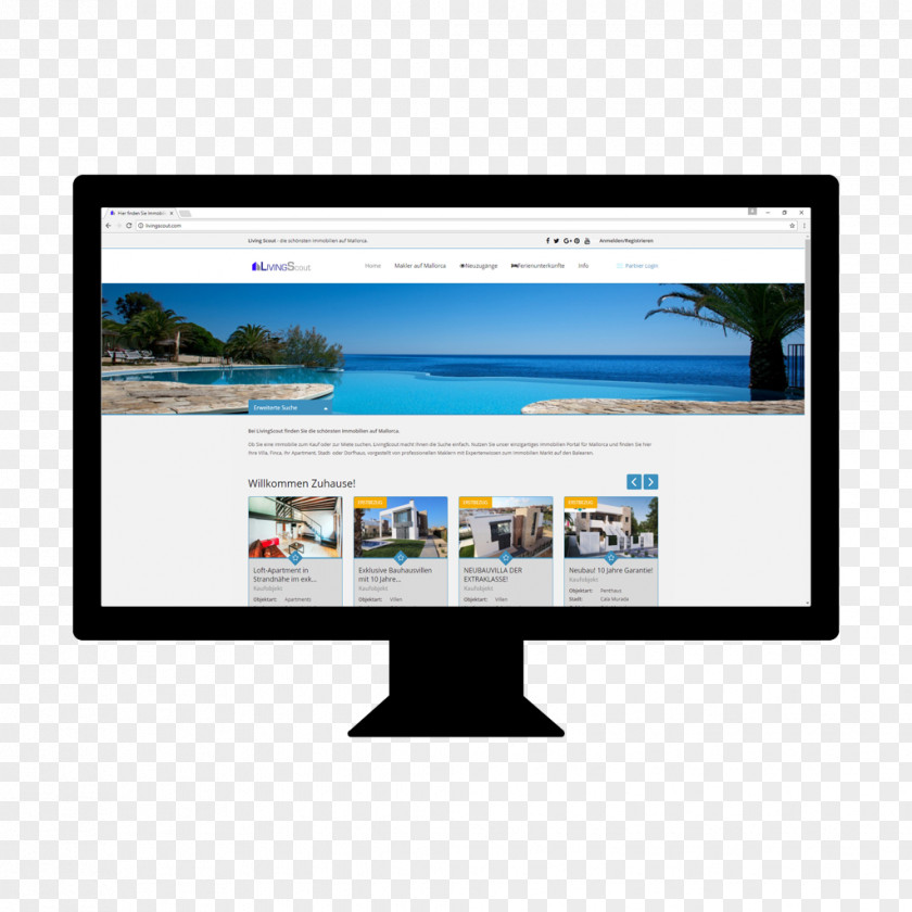 Real Estate Ads AdPalma New Media Made In Palma De Mallorca Computer Monitors Web Design Maecenas Blandit PNG