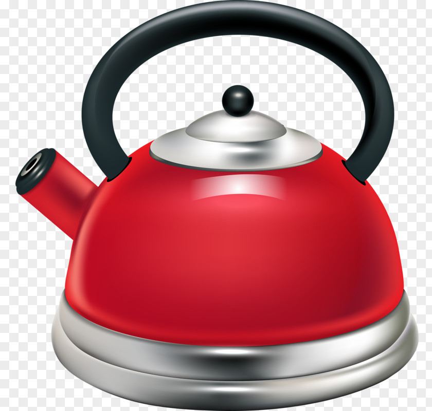 Red Kettle Electric Teapot Clip Art PNG