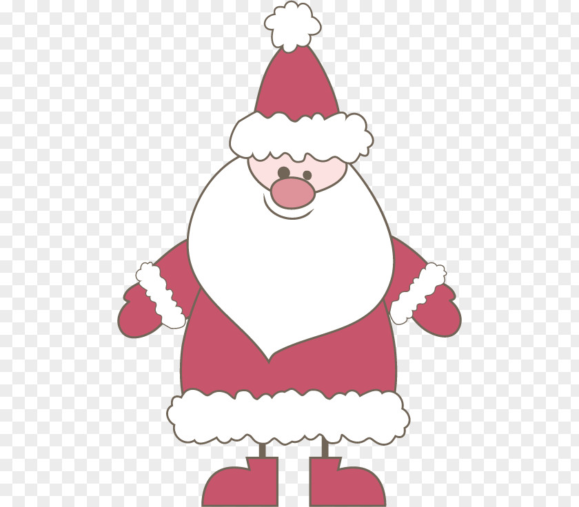 Santa Claus Cartoon Vector Christmas Ornament Beard PNG