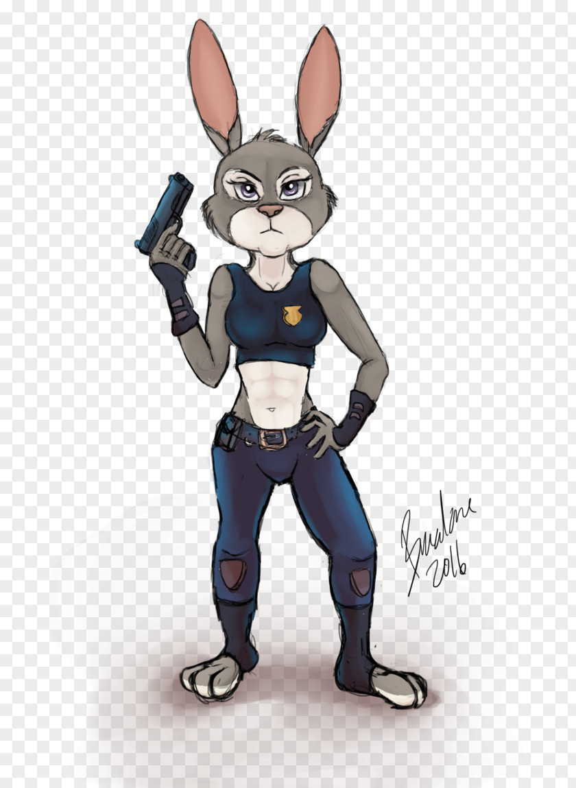 Rabbit Lt. Judy Hopps Police Officer Art PNG