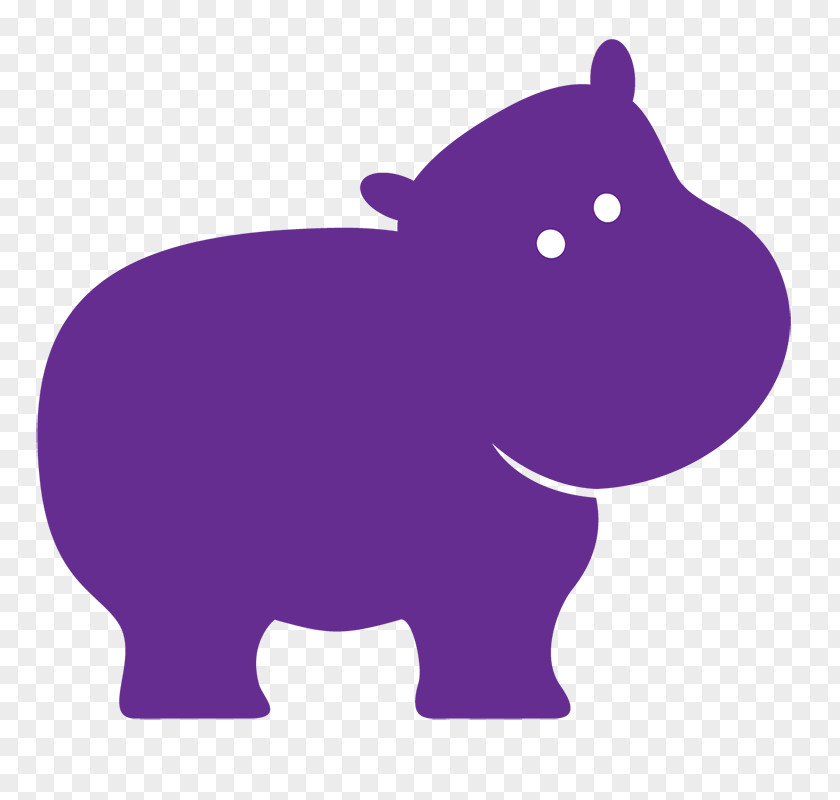 Hippo Hippopotamus Purple Elephant Clip Art PNG