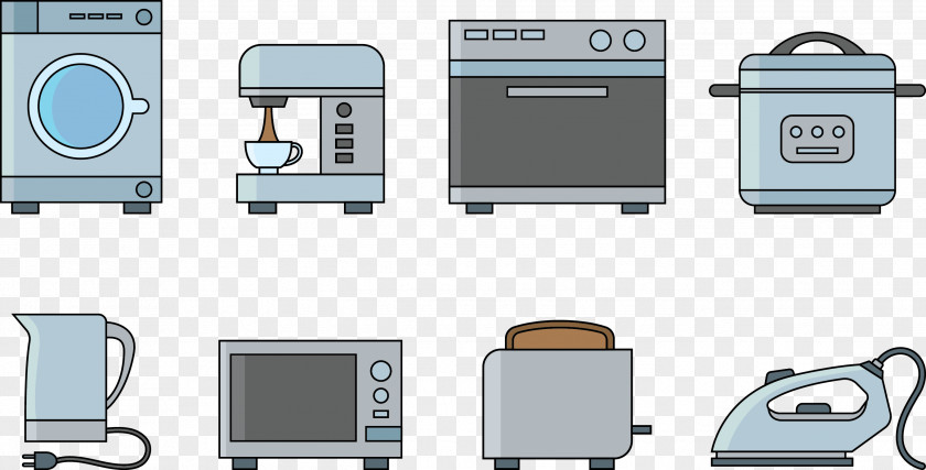 Vector Washing Machine Home Appliance Microwave Oven Icon PNG