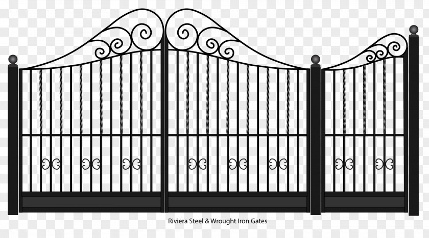 Gate Fence Wrought Iron Steel PNG