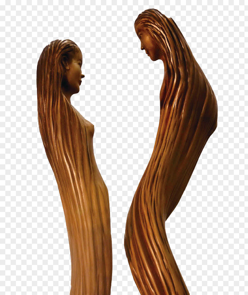 Men And Women Art Root Sculpture Wood Carving PNG