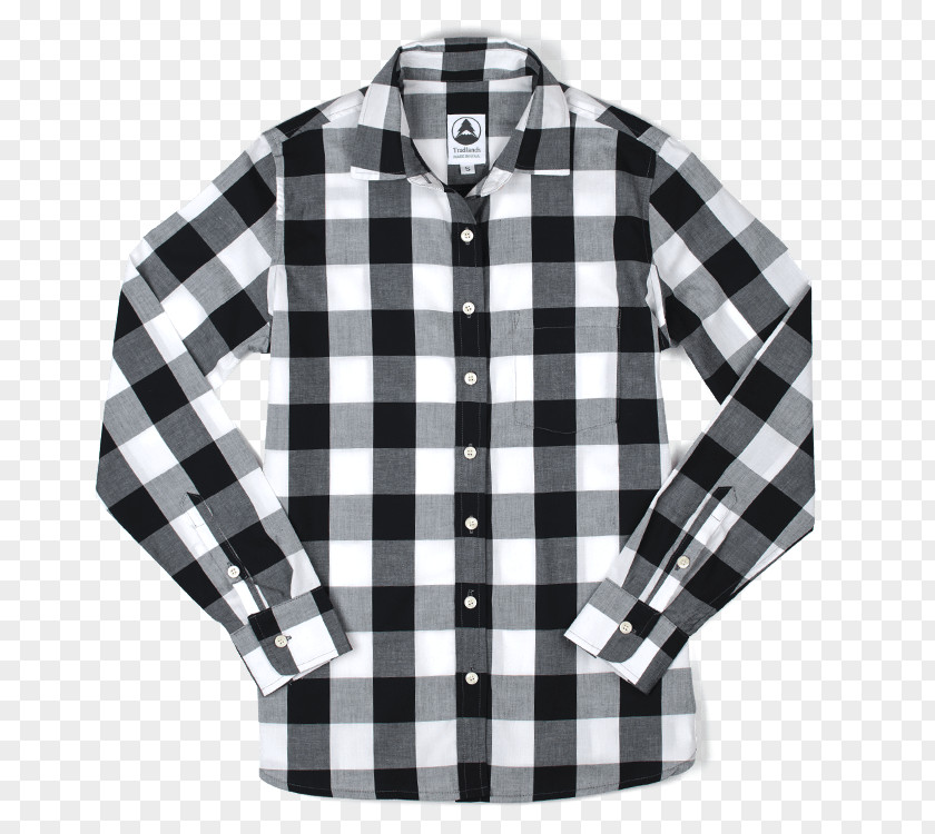 Shirt Sleeve Tartan Button Collar PNG