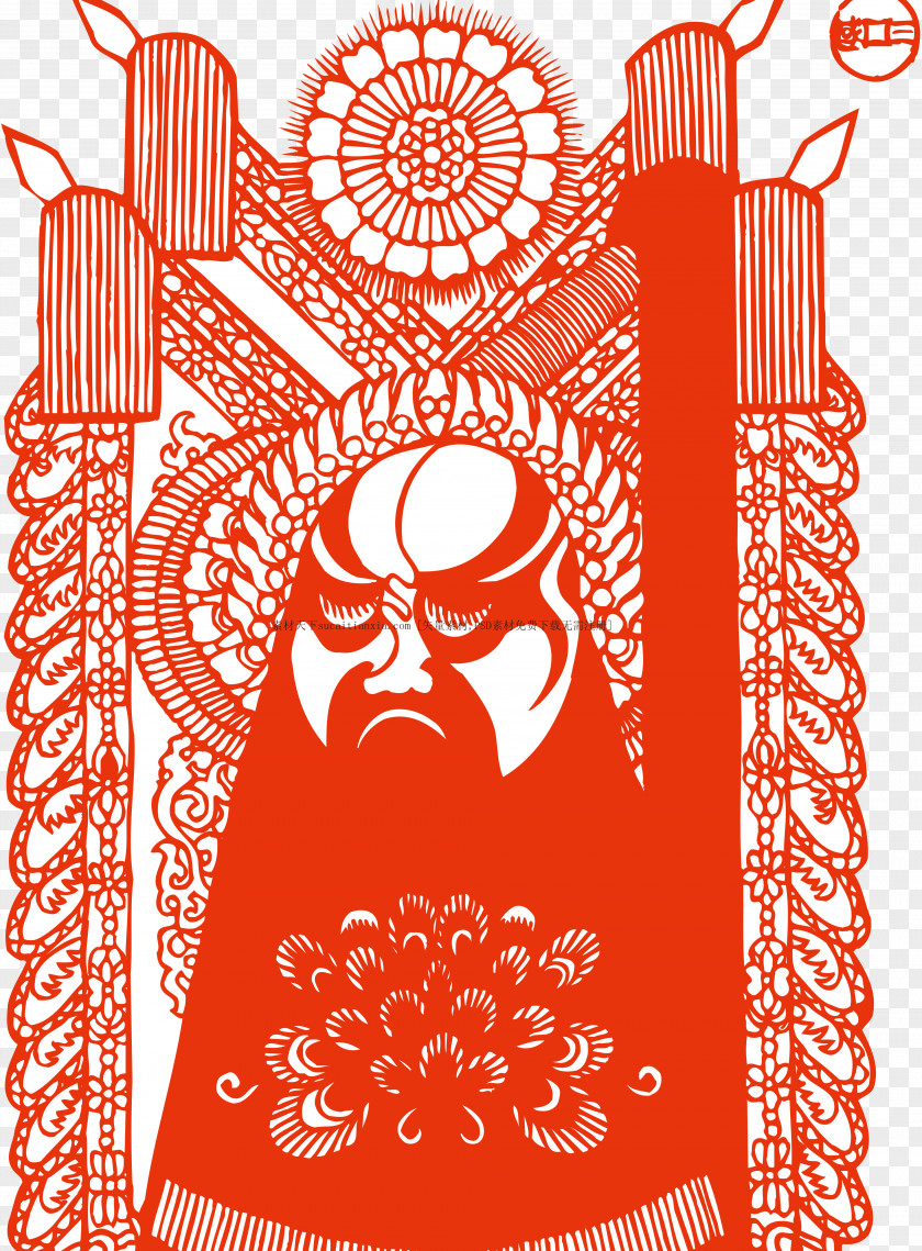 Facebook China Chinese Paper Cutting Peking Opera Papercutting PNG