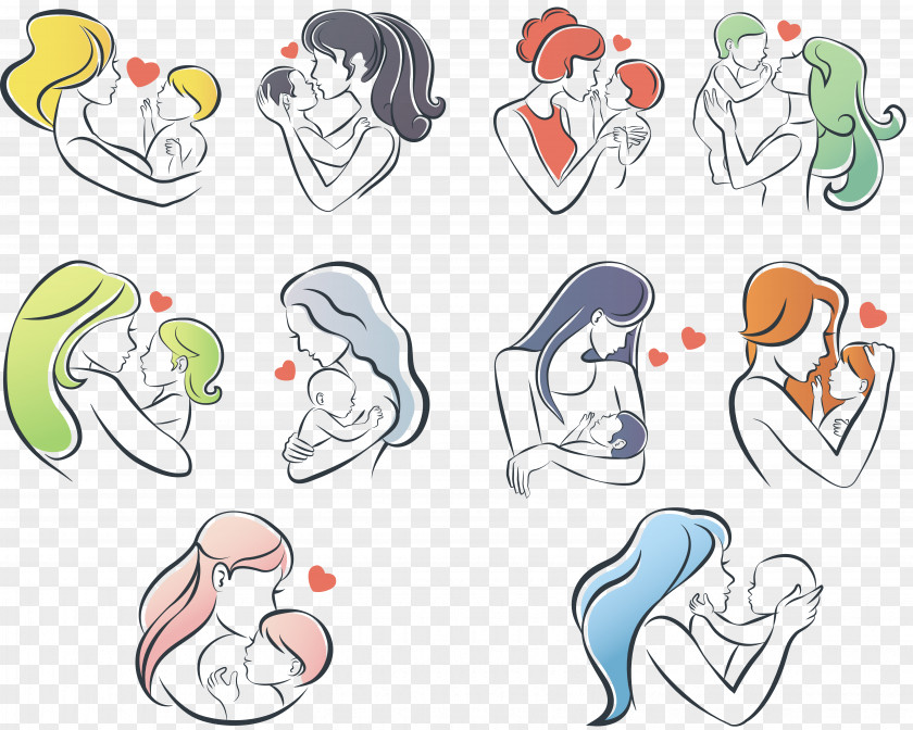 Simple Warm Maternal Logo Clip Art PNG