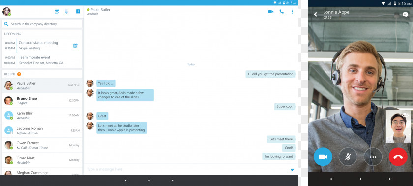 Skype For Business Android Telephone System PNG