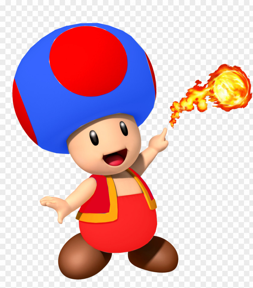 Blue Fire Toad Super Mario Bros. Luigi PNG